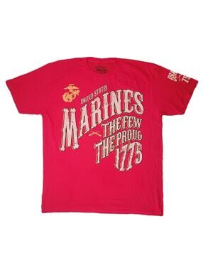 US Marines USMC Graphic T-Shirt Men’s XXL Red Military The Few The Proud - NEW